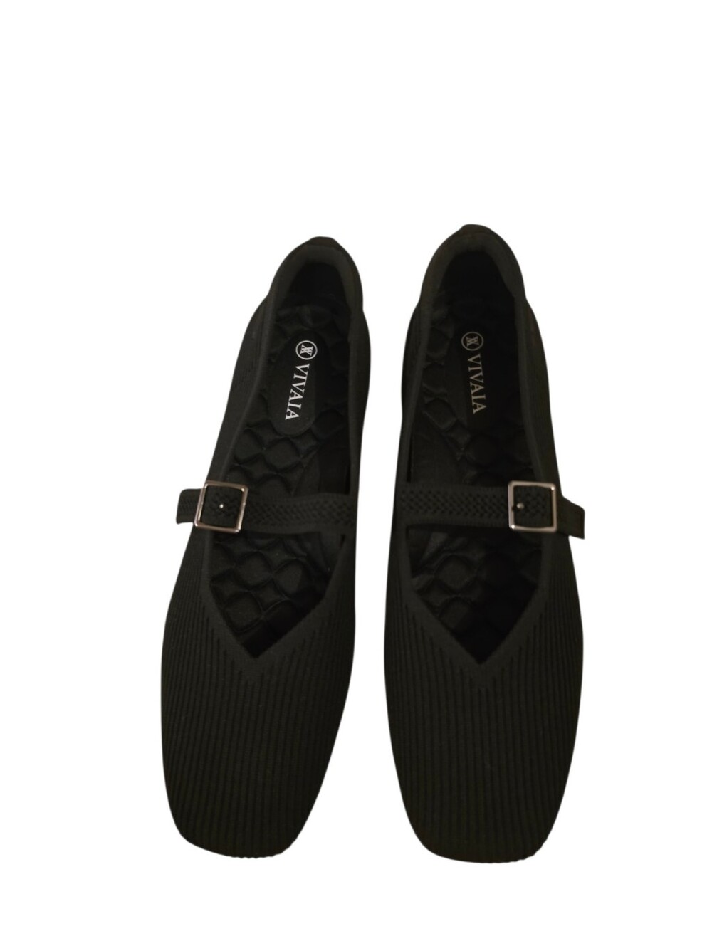 VIVAIA Mary Jane Knit Flats Comfortable Everyday Shoes Black EU/40 US/9 - Picture 6 of 8